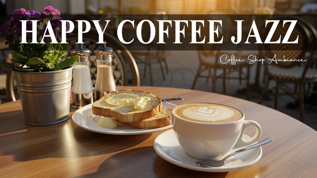Happy Coffee Jazz ☕Coffee Shop Ambiance~Sweet Bossa Nova Instrumental for Cheerful Moods
