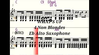WHAT'S UP - Eb Alto Saxophone Playalong - Sheet Music - Backing Track