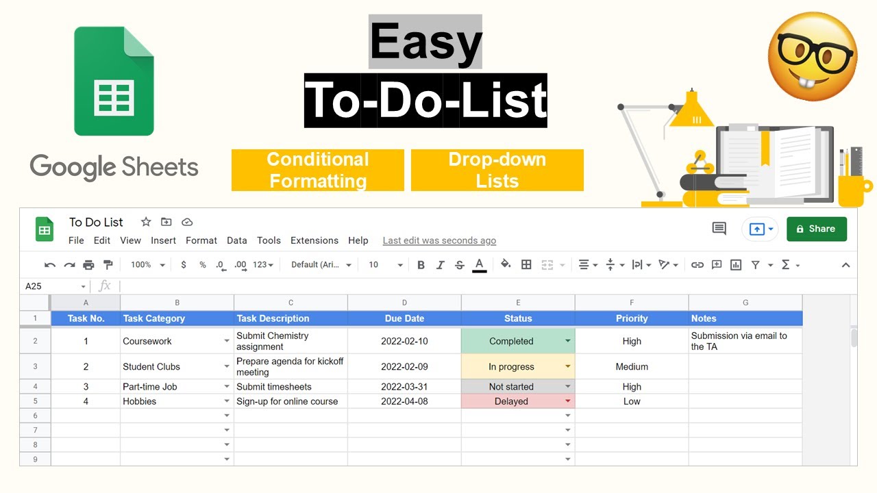 how-to-build-simple-to-do-list-using-google-sheets-youtube