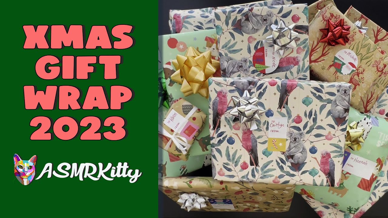 2023 Wrapping Christmas Presents ASMR (silent, no talking)