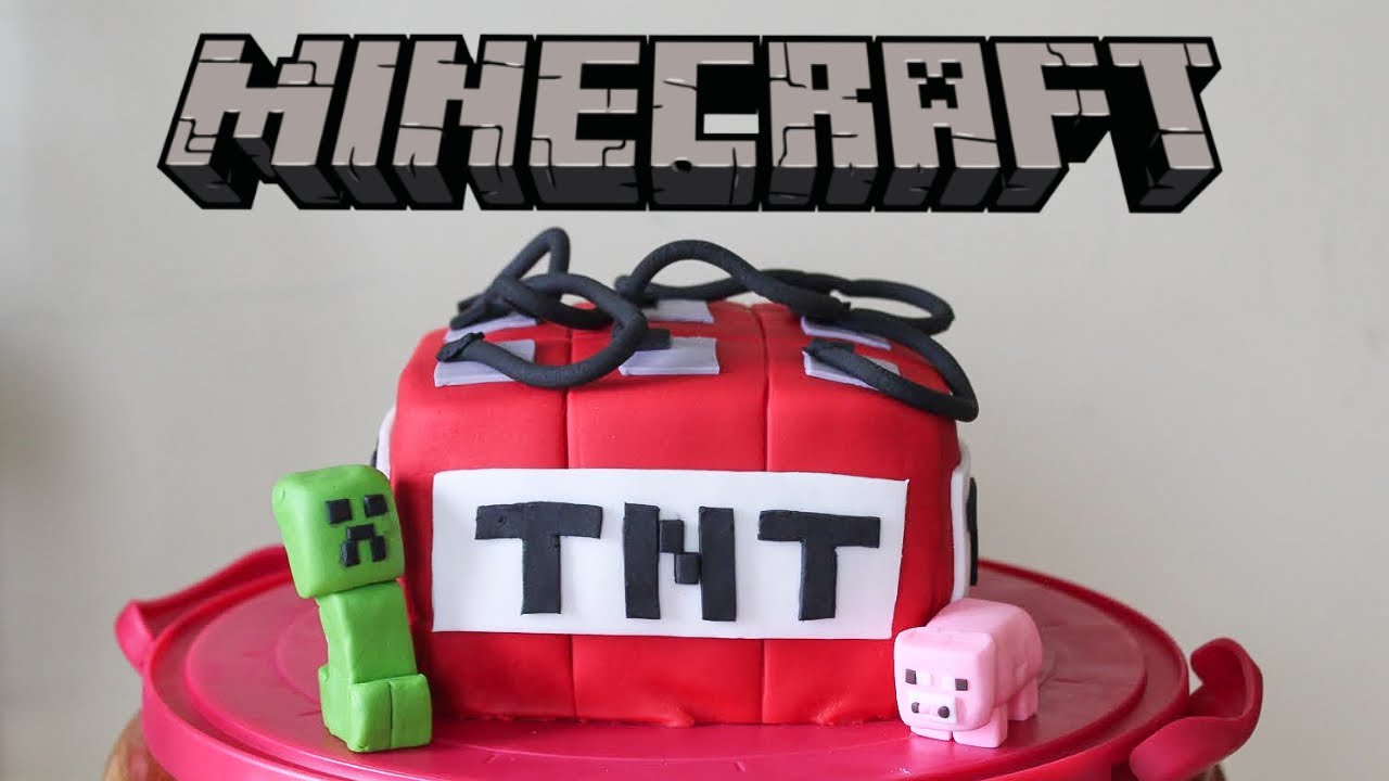 Minecraft Tnt Birthday Cake Tutorial Sweettoothmunchies Youtube