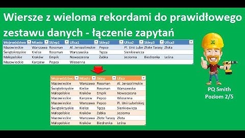 PowerQuery #5 - Wiersze z wieloma rekordami do prawidłowego zestawu danych - dołączanie zapytań