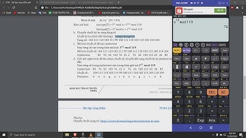 Ví dụ về mã hoá và giải mã một chuỗi ký tự với giải thuật RSA - An toàn mạng máy tính