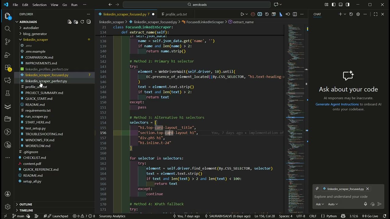 Assignment projects , linkedin Scraper, Autodialer, Blog Generator