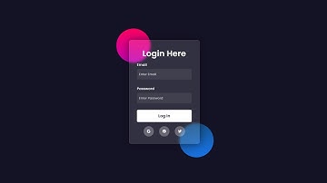 Build a STUNNING Glassmorphism Login Form with JUST HTML and CSS!
