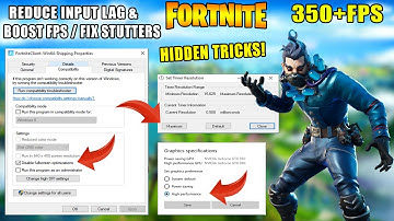 Reduce Input Delay & Fix Stutters In Fortnite Chapter 2 - Fortnite FPS BOOST Guide!