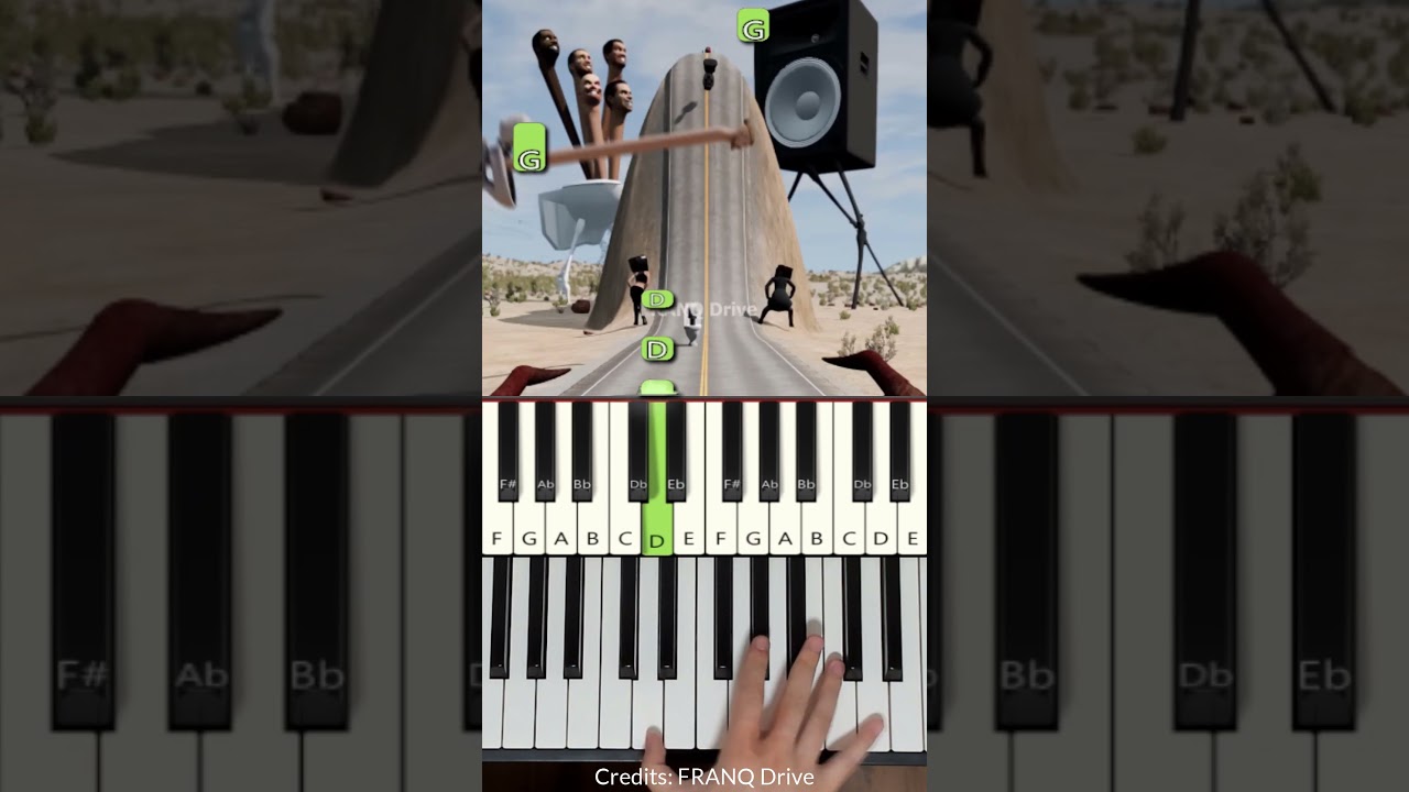 Skibidi Toilets Boss Head Hill Crush [Piano Tutorial]