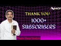 1000 subscribers special  thank you  pastor vamsi vardhen