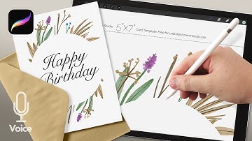 Procreate Tutorial: Watercolor 5x7 Card [Free Template Included]