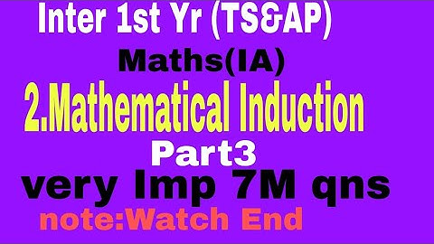 mathematical Induction part 3 Importent long quetions