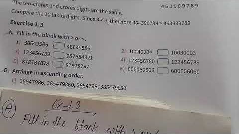Class 5 maths| Ch 1 large numbers| Lecture 6 Ex 1.3 Qué. A and B | By shalini Kushwaha