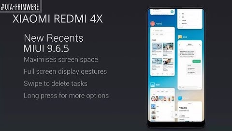 Xiaomi Redmi 4X rolling out as Global Beta Stable MIUI 9.6.5  OTA Frimwere