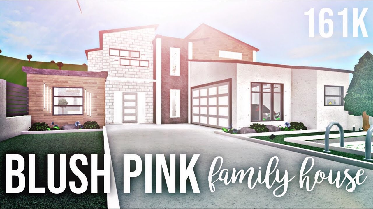 Bloxburg Blush Pink House - roblox bloxburg family hillside house speed build free roblox hack download no virus 2019