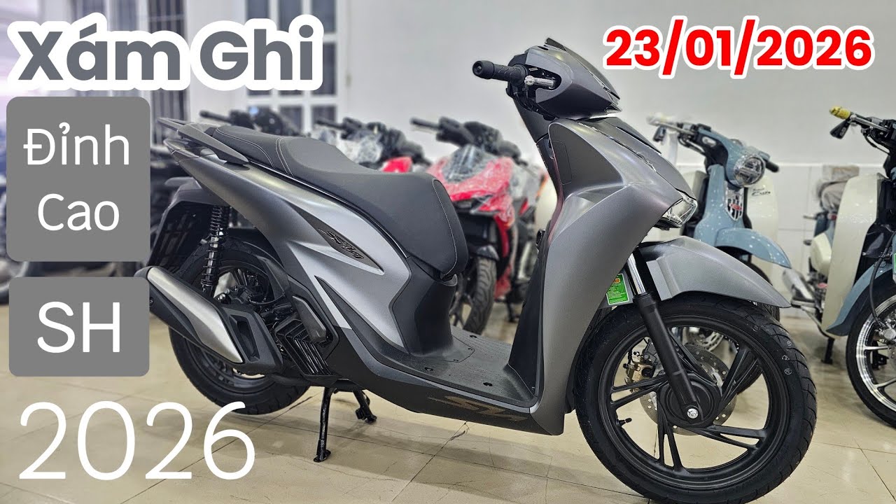 Honda SH màu Xám Ghi đỉnh nhất 2026 + giá bán ngày 23/01. Khải Phạm #sh #125 #2026 #sh125 #xe #ship 