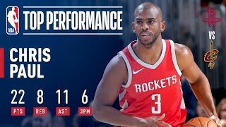 Chris Paul Scores 22 pts, 11 asts, \& 8 rebs vs The Cavs