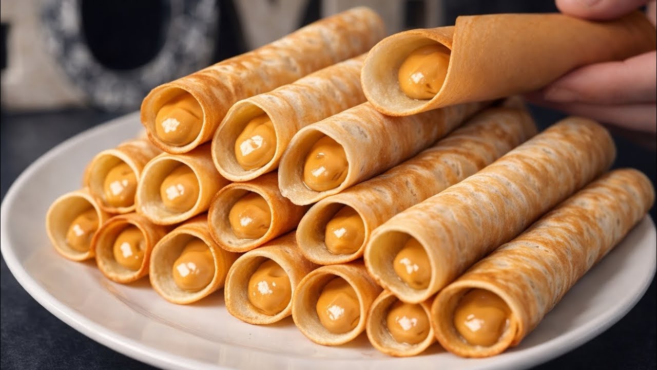 Schnelle Knusper-Röllchen mit Frischkäse – Nur 3 Zutaten & blitzschnell fertig!