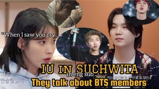 IU in SUCHWITA🙂They also talk about their journey🥺#bts#jin#suga#jhope#rm#jimin#v#jk💜💜