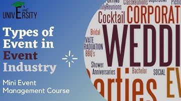 Types Of Event Management In Event Industry || Mini Event Management Course || Chapter 2 [Event]