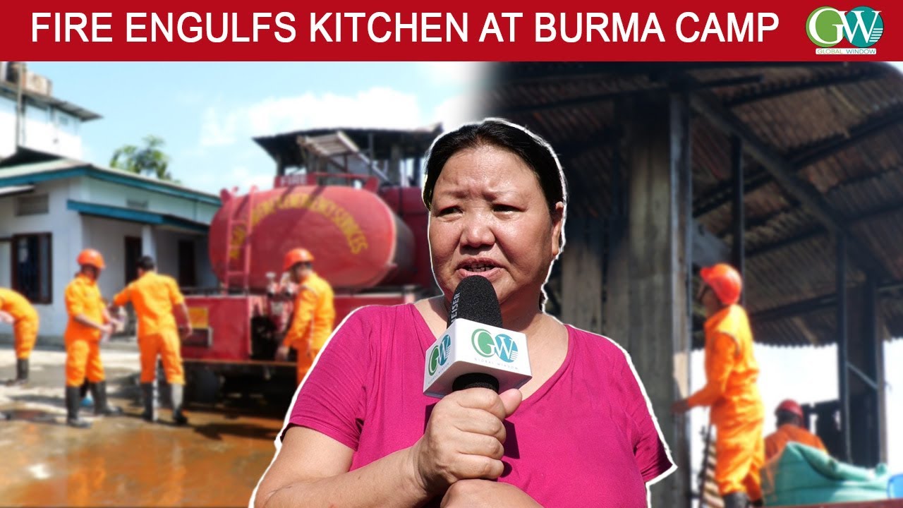 FIRE ENGULFS KITCHEN AT BURMA CAMP - YouTube
