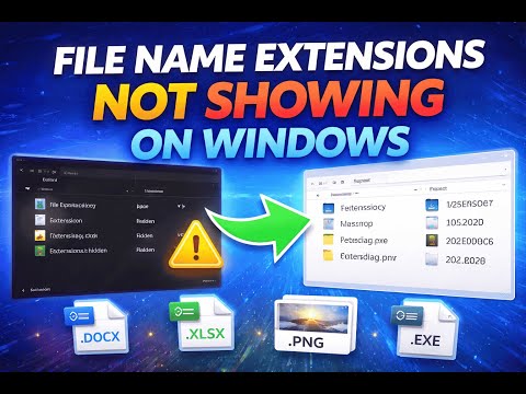 How To Fix The Problem When File Name Extensions Are Not Visible On  Window (2026) very simple