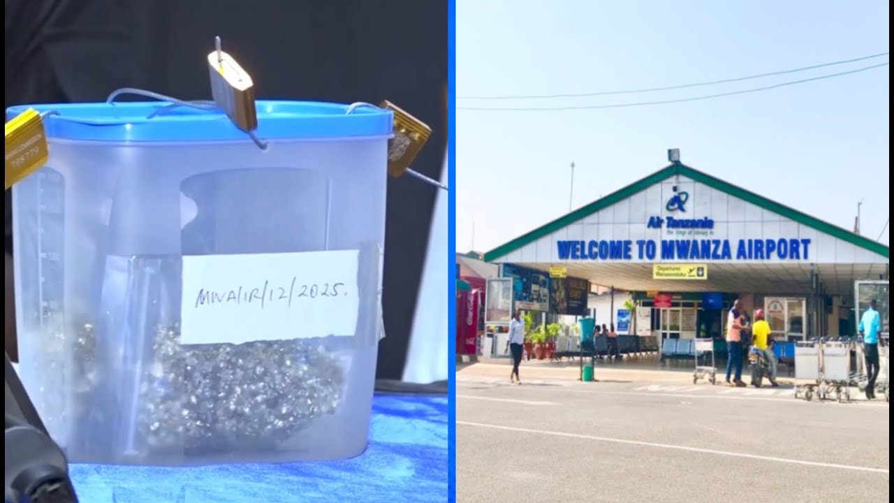 MADINI YA ALMASI YA THAMANI YA BILIONI 1.7 YANASWA USIKU WA KUAMKIA LEO YAKITOROSHWA AIRPORT MWANZA