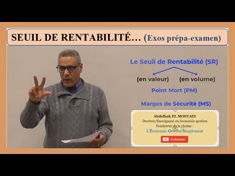 Prépa-Examen SEUIL de RENTABILITÉ, Point Mort et Marges de Sécurité