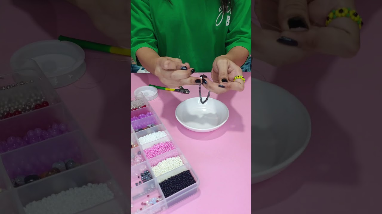 Making of Metallic Beads bracelet🩶✨