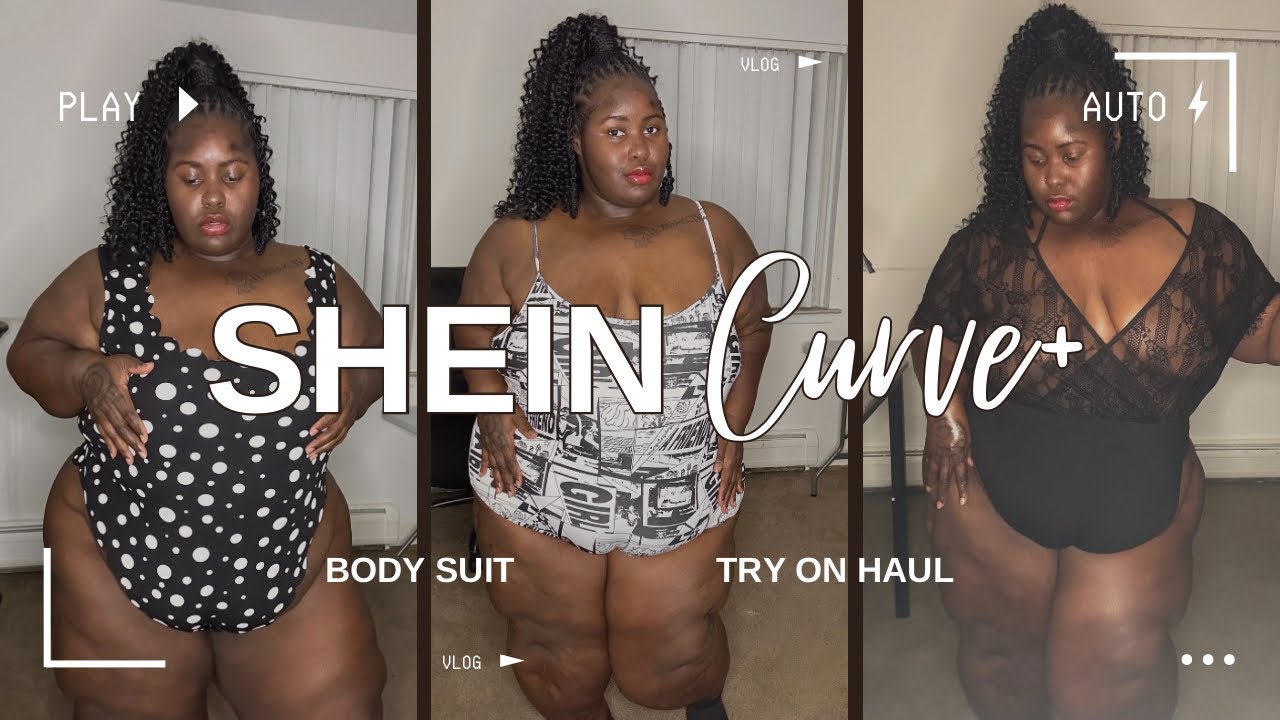 TIGHT BODYSUIT TRY ON HAUL, SHEIN CURVE PLUS BODYSUITS