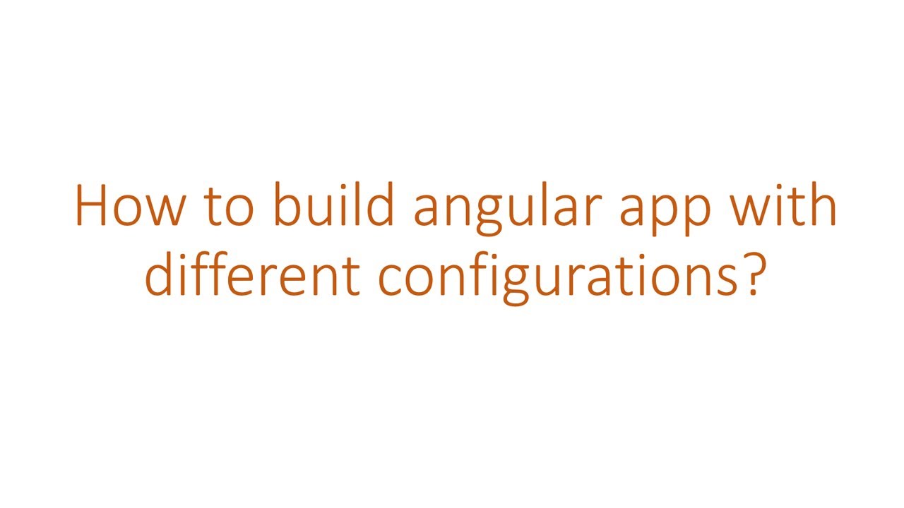 How to deploy angular app with profiles? part 2 - YouTube