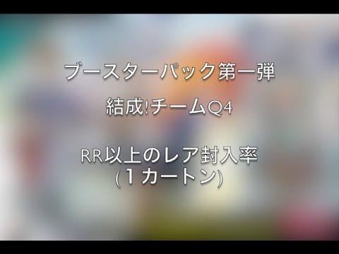 「結成！チームQ4」１カートン開封動画