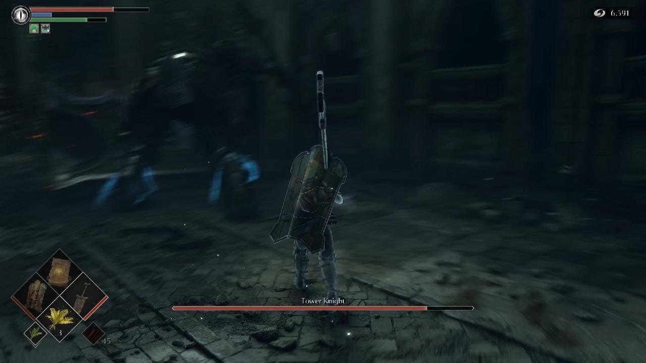 Demon's Souls Dragon bone smasher vs Tower Knight YouTube