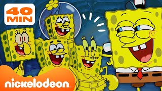 SpongeBob | Wszystkie sytuacje, kiedy SpongeBob został sklonowany!  | 40 minut | Nickelodeon Polska