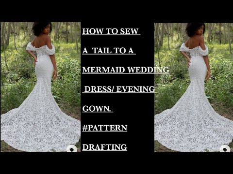 How to Drape a Mermaid Dress | DIY Wedding Dress - YouTube