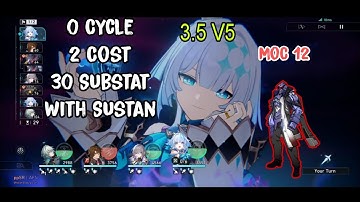 [3.5 V5] l Cerydra E0 & Anaxa E0 | 0-Cycle With Sustain | MoC 12 | No Eidolons | 2 Cost | 30 Substat