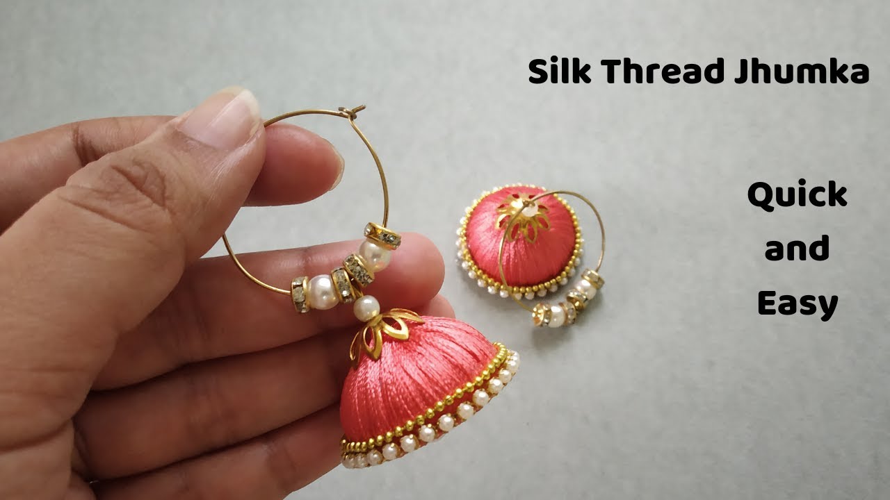 Silk Thread Jhumkas Assorted Pack Of 3 Pairs