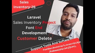 26.Laravel  Frontend Delete Customer  with AJAX, Bootstrap &amp; JavaScript Customer Management Part: 26