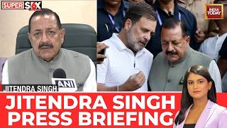 Press Briefing Bjp Mp Jitendra Singh Accuses Rahul Gandhi Of Changing Demands Congress Protest