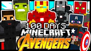 We Survived 100 Days In Minecraft as the AVENGERS!