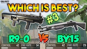 Call of Duty Mobile : R9-0 vs BY15 | part -3 | (which is best gun?) | shortgun #6 comparison |