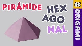 Cómo hacer una pirámide hexagonal de ORIGAMI / Origami hexagonal pyramid