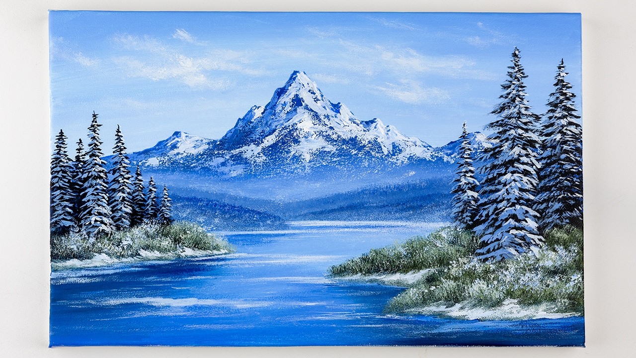 Acrylic Landscape Painting / Easy Painting Tutorial for Beginners 