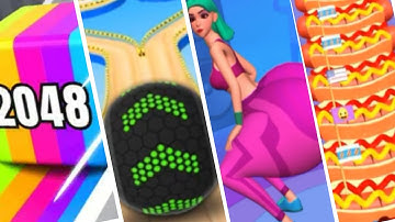 Jelly Run 2048 vs Going Balls vs Twerk Race 3D vs I Want Pizza #54 I Satisfying Mobile Game