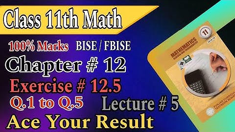 Class 11th Math || Ex # 12.5, Q.1 to Q.5 || Chapter 12 || FSc, ICS || L.I.F.E. || law of cosine ||