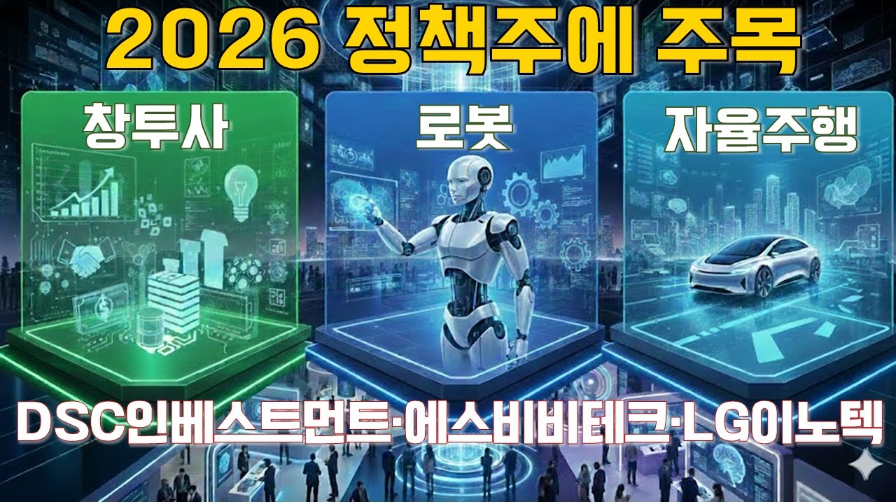 2026 정책주에 주목-창투사·로봇·자율주행 / 이재선의 만루홈런 스페셜