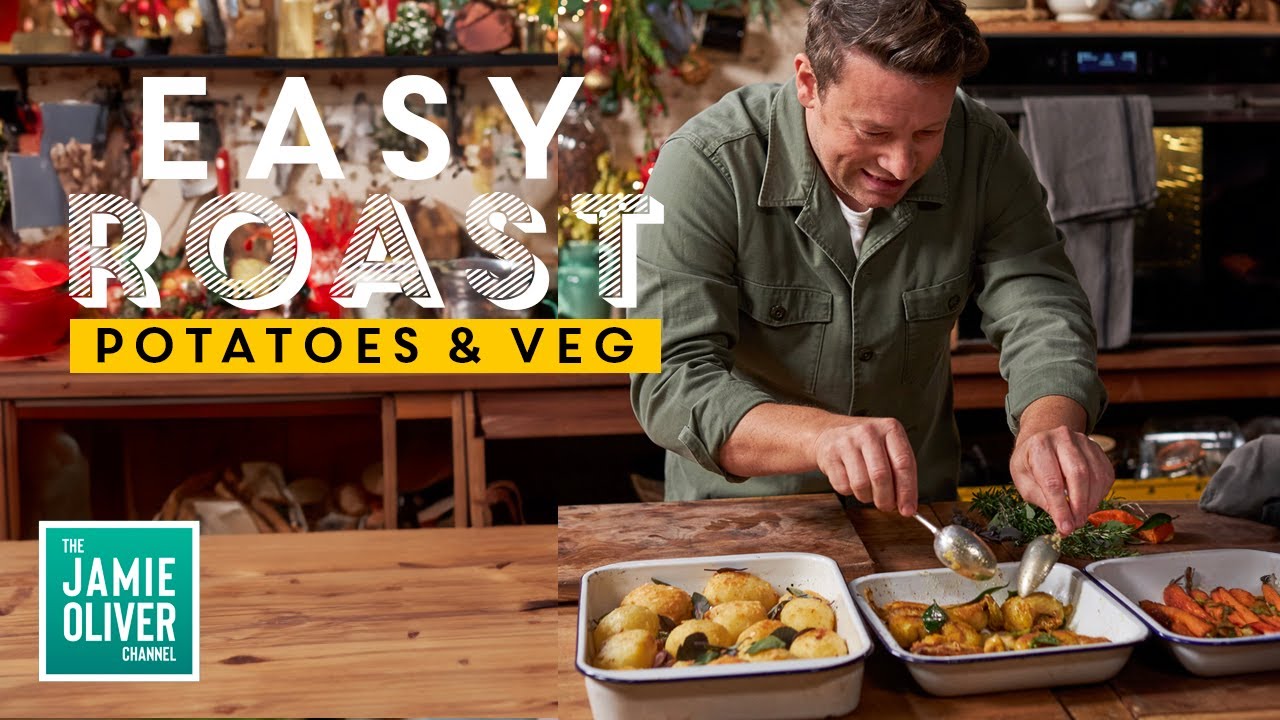 Easy Christmas Roast Potatoes & Roasted Vegetables