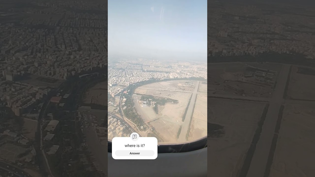 Landing in Mehrabad Airport: Air Pollution Over 
