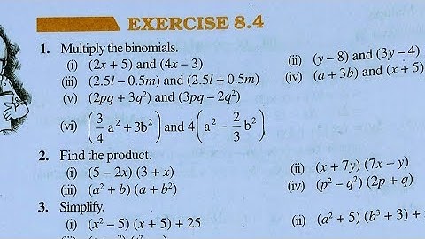 Class 8th maths l Exercise 8.4 l NCERT l Chapter 8 l Algebraic Expressions and identities l Carb