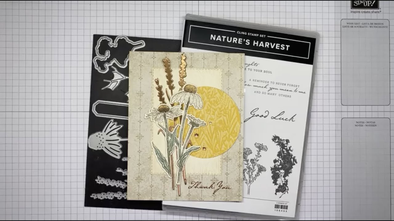 Мастер-класс по изготовлению осенней благодарственной открытки от Stampin’ Up! Nature’s Harvest.