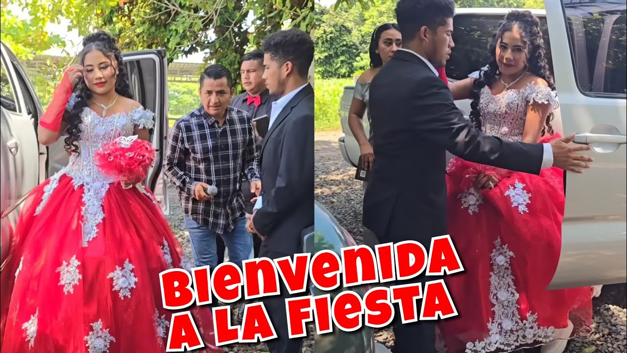 Llorando Llegó La Quinceañera😭Impactada  De La Cantidad De Gente Que Hay🎉En Shock Quedó El Chambelan