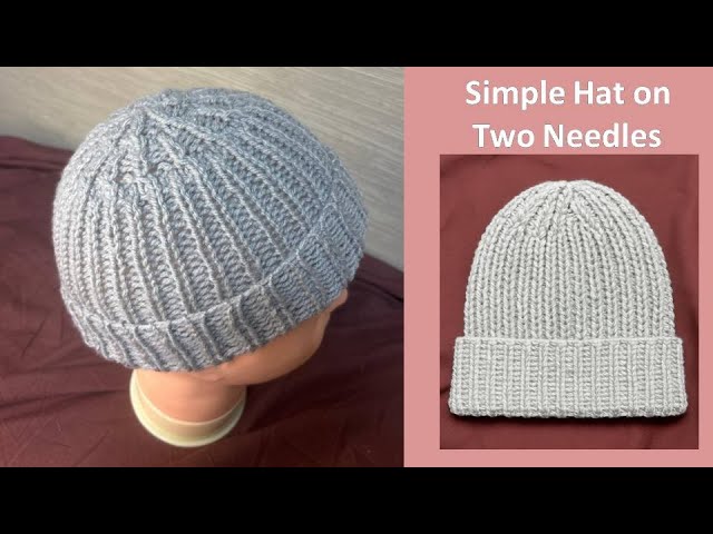 Knit a Classic Hat on Two Needles | Step-by-Step | Beginner